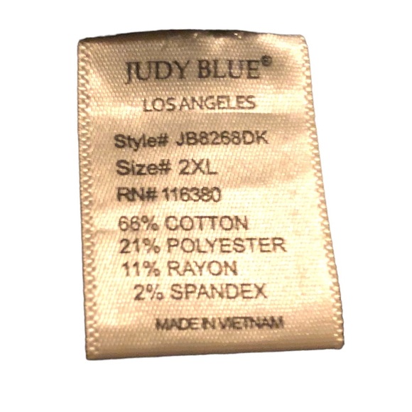 Judy Blue Buffalo Plaid Check Patch Skinny Jeans NWOT 2X - Picture 6 of 16